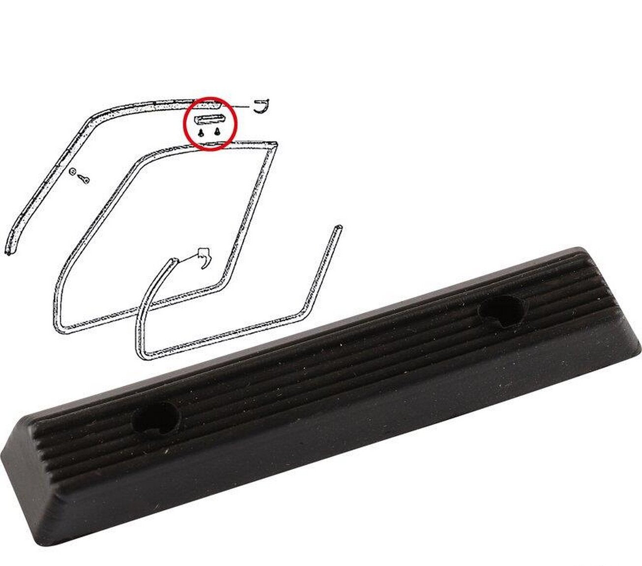 porsche-911-door-window-frame-stop-1x-partworks-91_911_91153175302