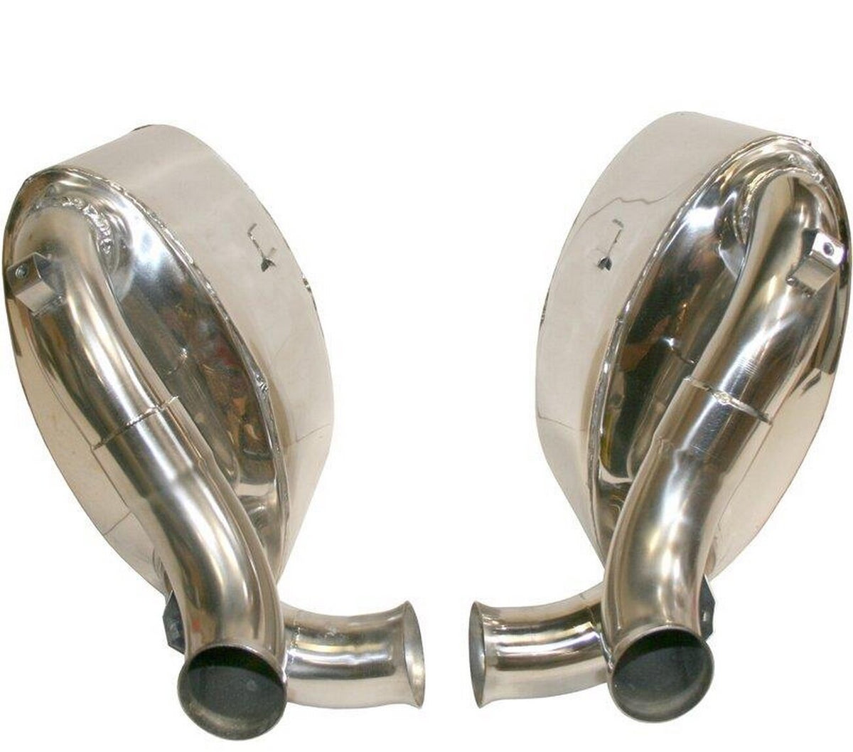 Porsche 993 1995-97 Turbo Stainless Steel Sport Rear Silencers Left and Right 99311104655 JP Dansk