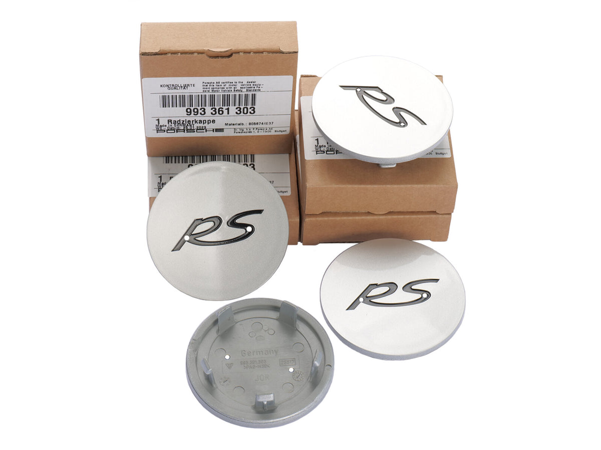 Porsche 993 1995-97 Carrera RS Silver Wheel Centre Caps Set of Four 99336130380 Porsche