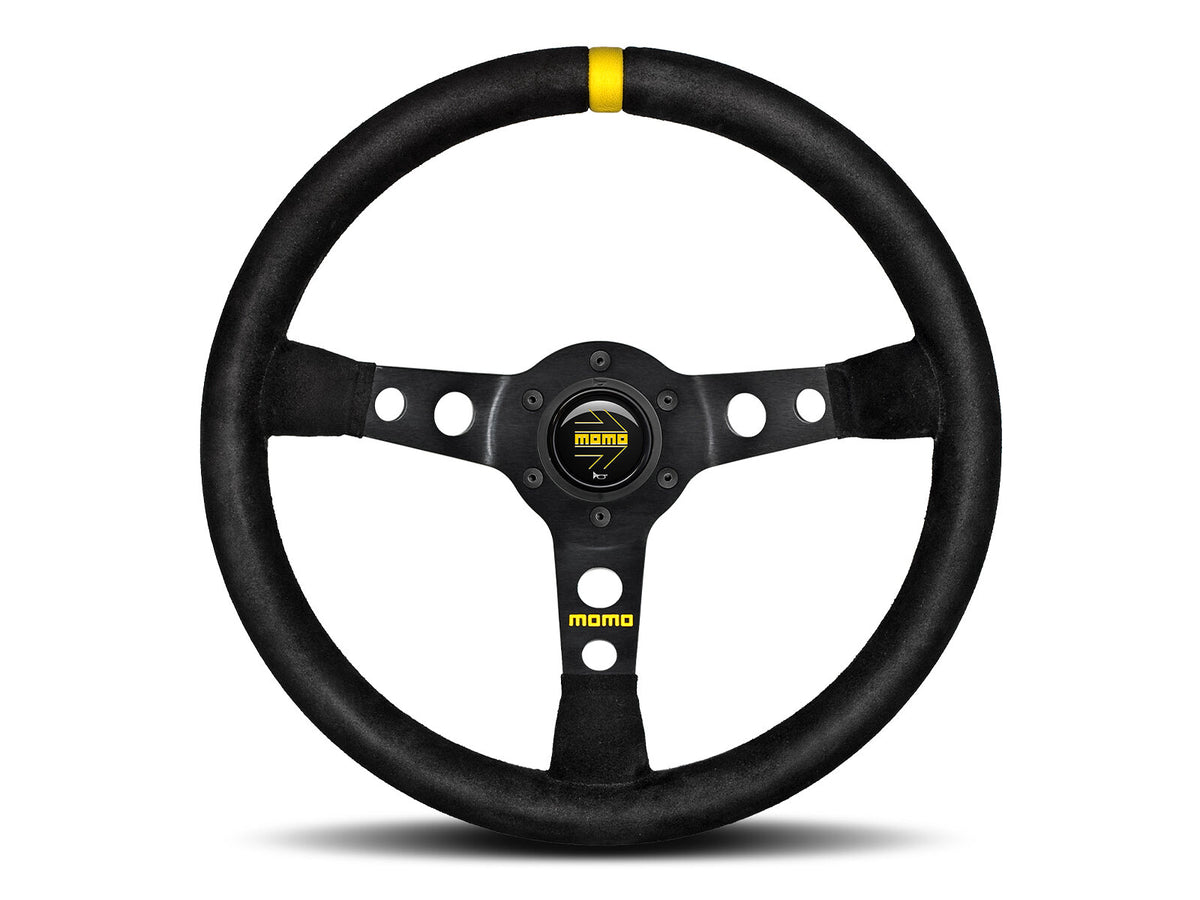 Porsche 911 912 912E 914 924 928 944 964 968 993 1963-97 Non-Airbag Mod 07 Suede Black 350mm Steering Wheel MOMO