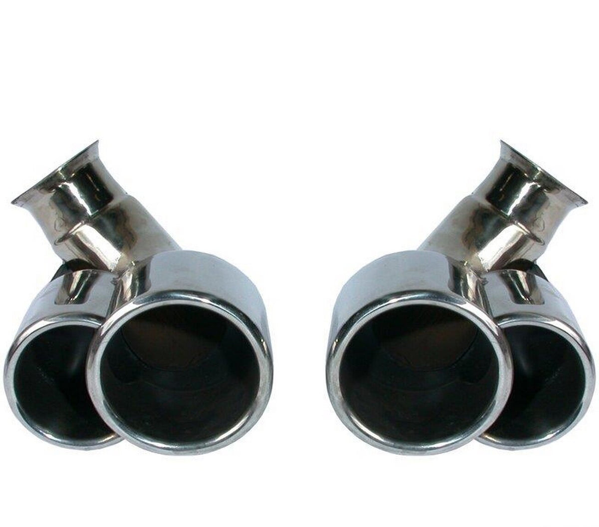 Porsche 996 1997-2001 3.4 Carrera Turbo Look Stainless Steel Tailpipes Pair JP Dansk