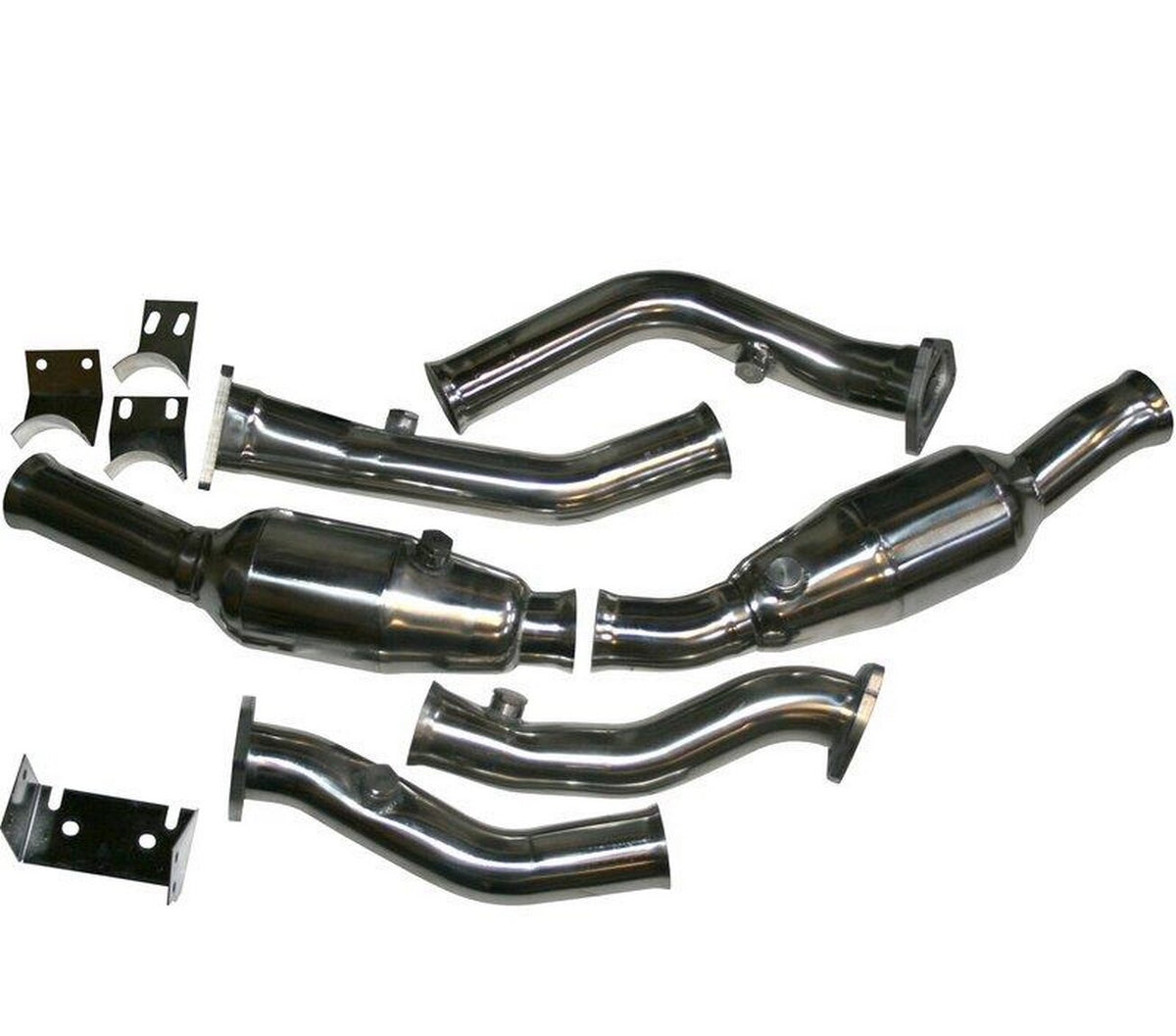 Porsche 993 1994-97 Stainless Steel 100 Cell Sport Catalytic Converter Set 99311321316 JP Dansk