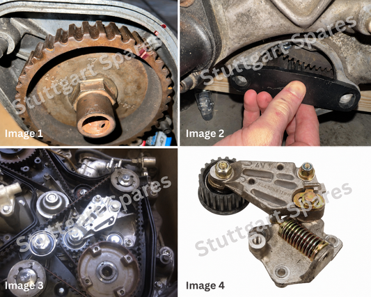 Porsche 944 camshaft timing mark at TDC