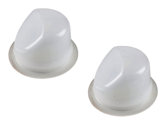 PORSCHE 2x trunk cap for PORSCHE 914 Targa roof lock holder WHITE L=R 914.559.227.10