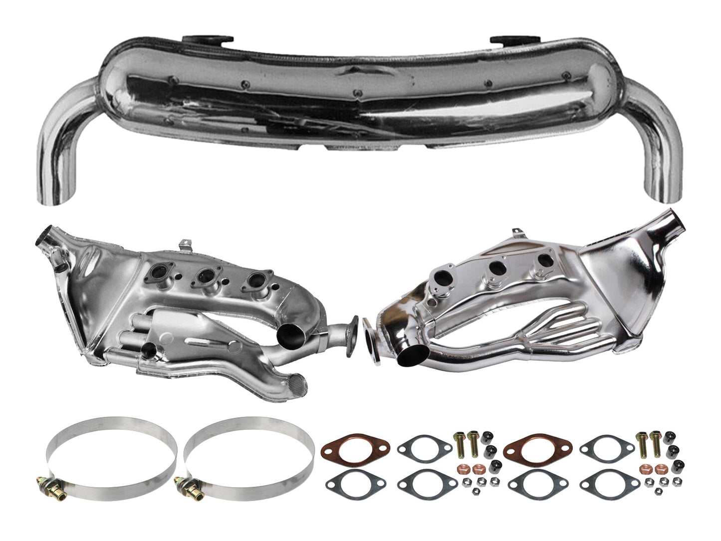 PORSCHE Exhaust set for PORSCHE 911 F/G 2.4 2.7 MFI stainless steel double pipe 999.230.333.02