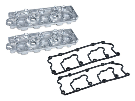 PORSCHE 2x valve covers for PORSCHE 964 Carrera cast aluminum LOWER SET + gaskets 964.105.116.03