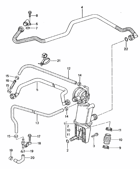PORSCHE 986 Boxster up to -'02 Air Oil AOS separator crankcase 99610702304