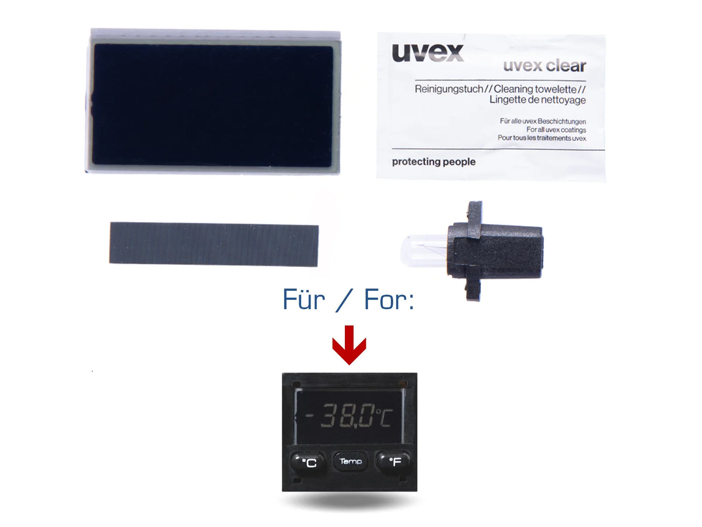 PORSCHE 968 clock ATA repair kit Display outside temperature gauge 94464122300