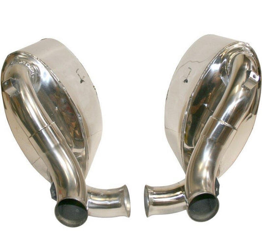 Porsche 993 1995-97 Turbo Stainless Steel Sport Rear Silencers Left and Right 99311104655 JP Dansk