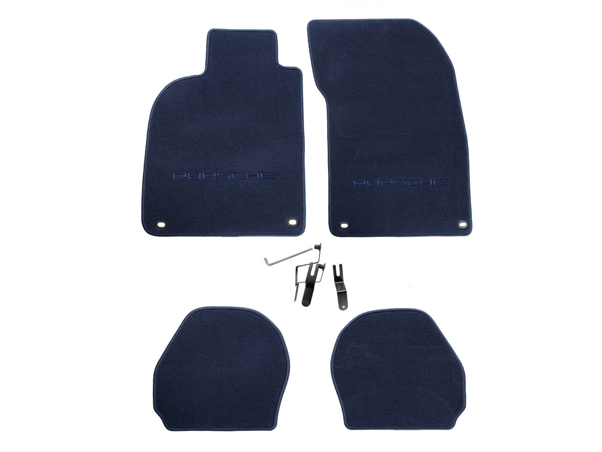 Porsche 964 993 1988-97 LHD Navy Blue Floor Mat Set 000043152124KV Porsche
