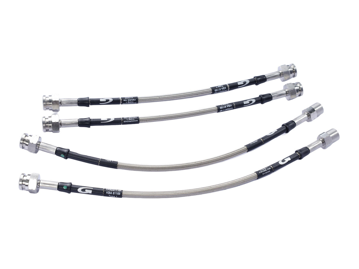 Porsche 911 930 1966-89 Braided Stainless Steel Brake Hose Set 90135563202 Goodridge