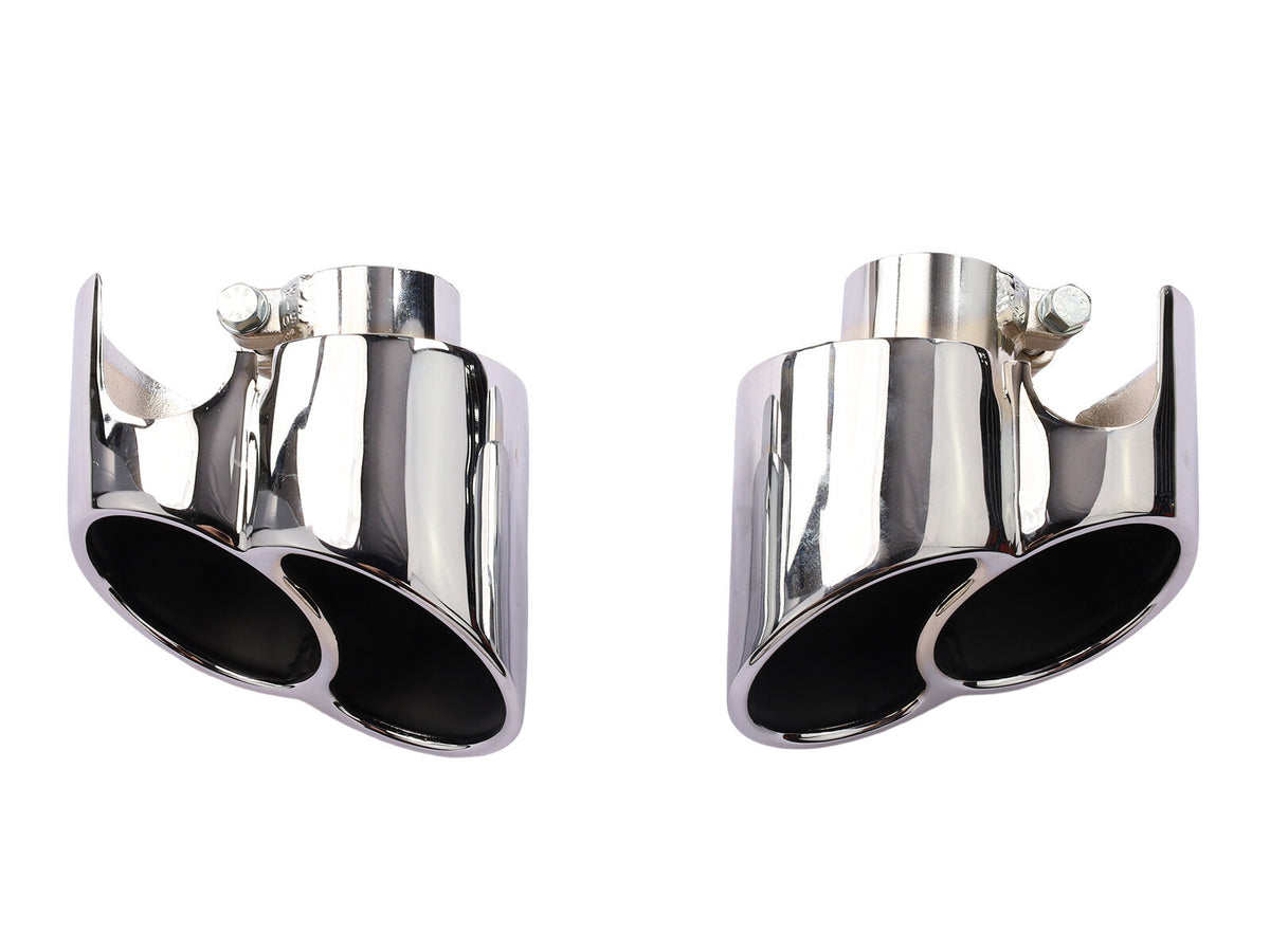 Porsche 996 2002-05 3.6 Carrera Turbo Look Stainless Steel Tailpipes Pair partworks