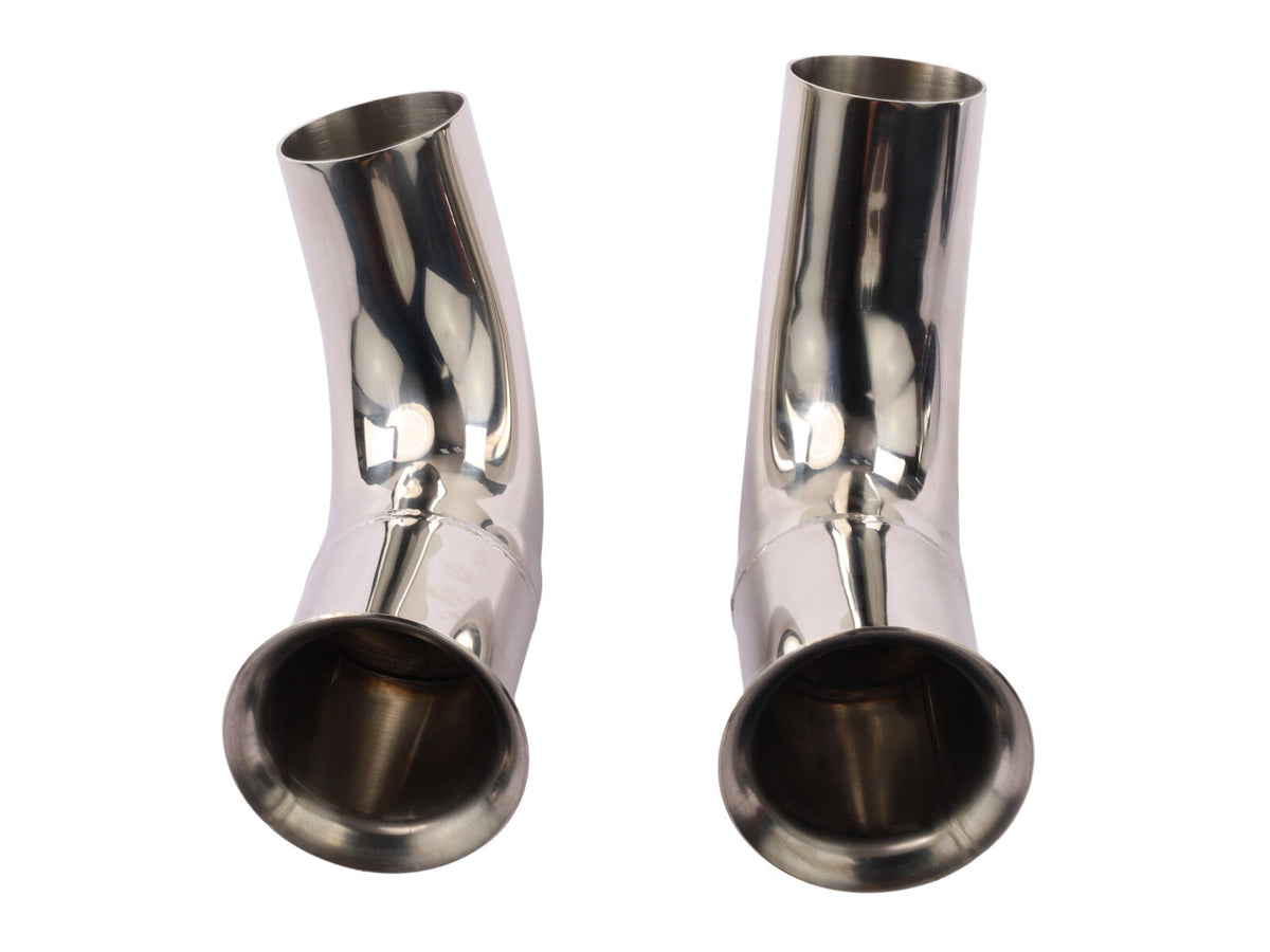Porsche 996 2002-05 3.6 Carrera Turbo Look Stainless Steel Tailpipes Pair partworks