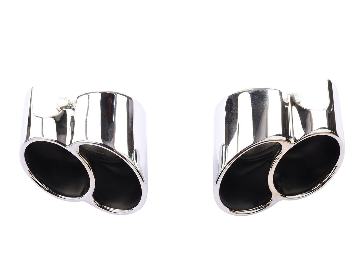 Porsche 996 2000-05 Turbo GT2 Sport Stainless Steel Tailpipes Pair 99611198201 partworks