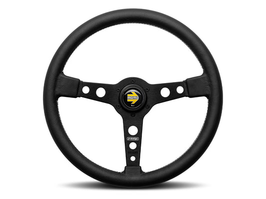 Porsche 911 912 912E 914 924 928 944 964 968 993 1963-97 Non-Airbag Prototipo Smooth Leather Black 370mm Steering Wheel MOMO