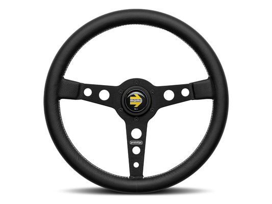 Porsche 911 912 912E 914 924 928 944 964 968 993 1963-97 Non-Airbag Prototipo Smooth Leather Black 350mm Steering Wheel MOMO