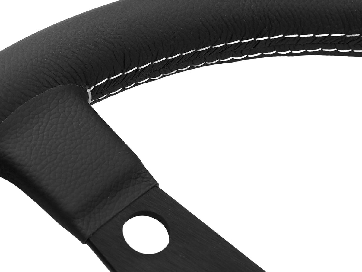 Porsche 911 912 912E 914 924 928 944 964 968 993 1963-97 Non-Airbag Prototipo Smooth Leather Black 350mm Steering Wheel MOMO