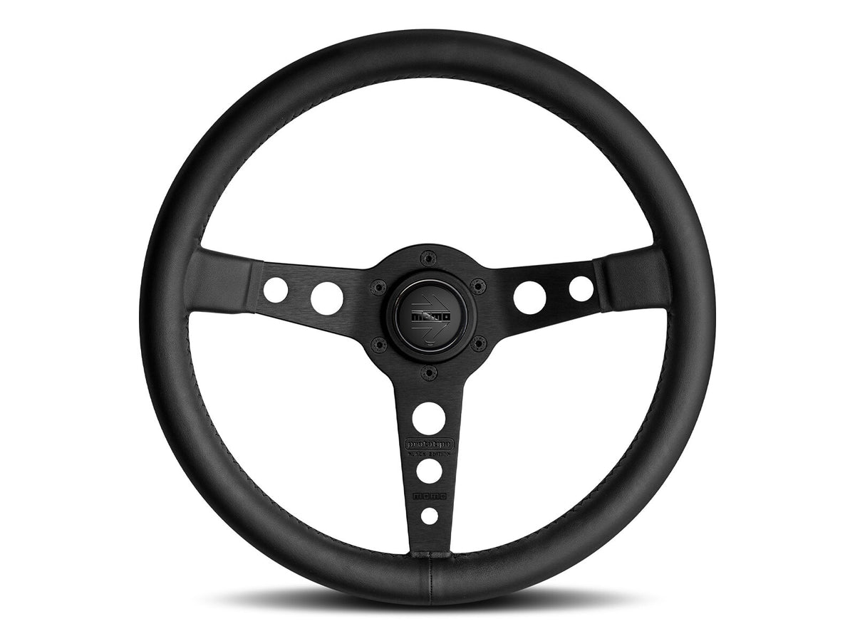 Porsche 911 912 912E 914 924 928 944 964 968 993 1963-97 Non-Airbag Prototipo Black Edition 350mm Steering Wheel MOMO