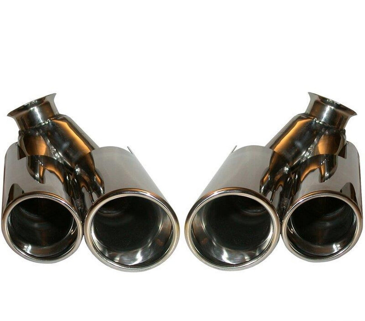 Porsche 996 2001-05 3.6 Carrera Turbo Look Stainless Steel Tailpipes Pair JP Dansk