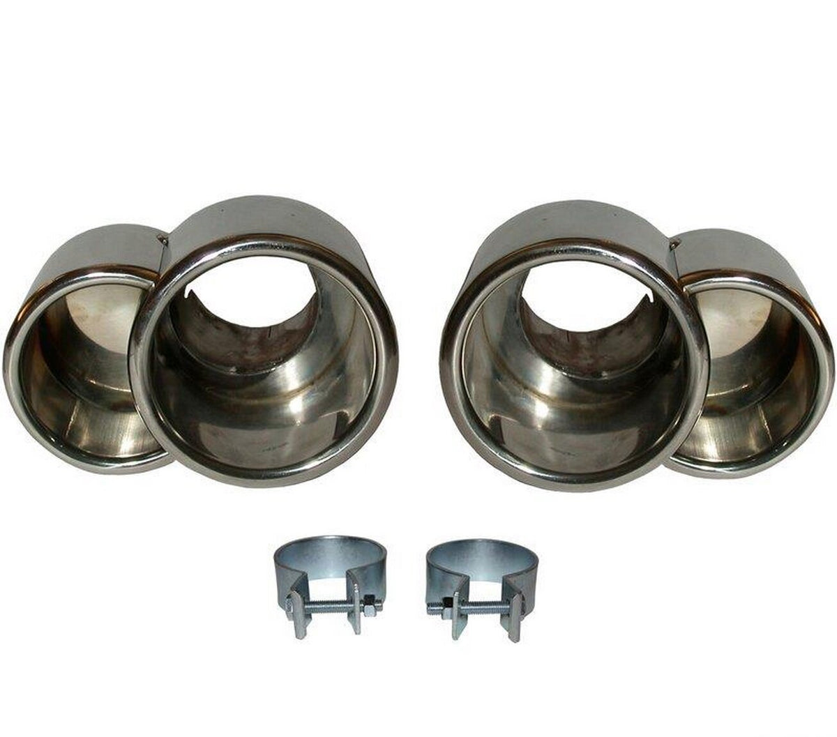 Porsche 996 2000-05 Turbo Stainless Steel Tailpipes Pair JP Dansk