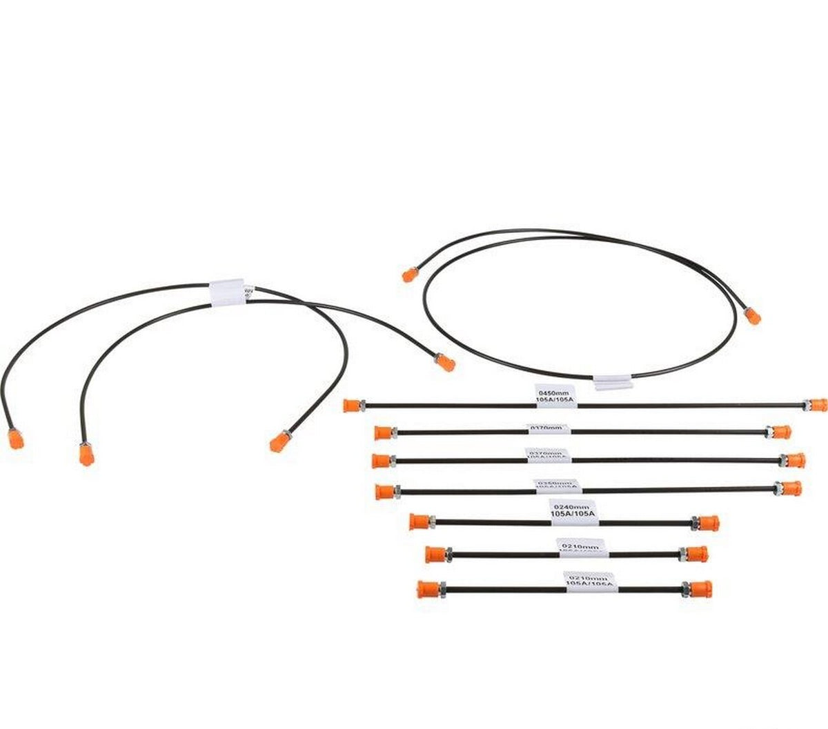 Porsche 911 1969-76 10-Piece Straight Brake Line Set JP Dansk
