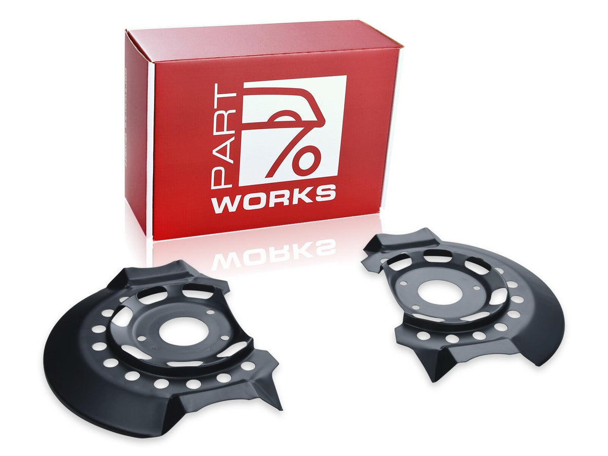 Porsche 911 930 1978-89 Turbo WTL Front Brake Dust Shields Pair 93035180301 partworks