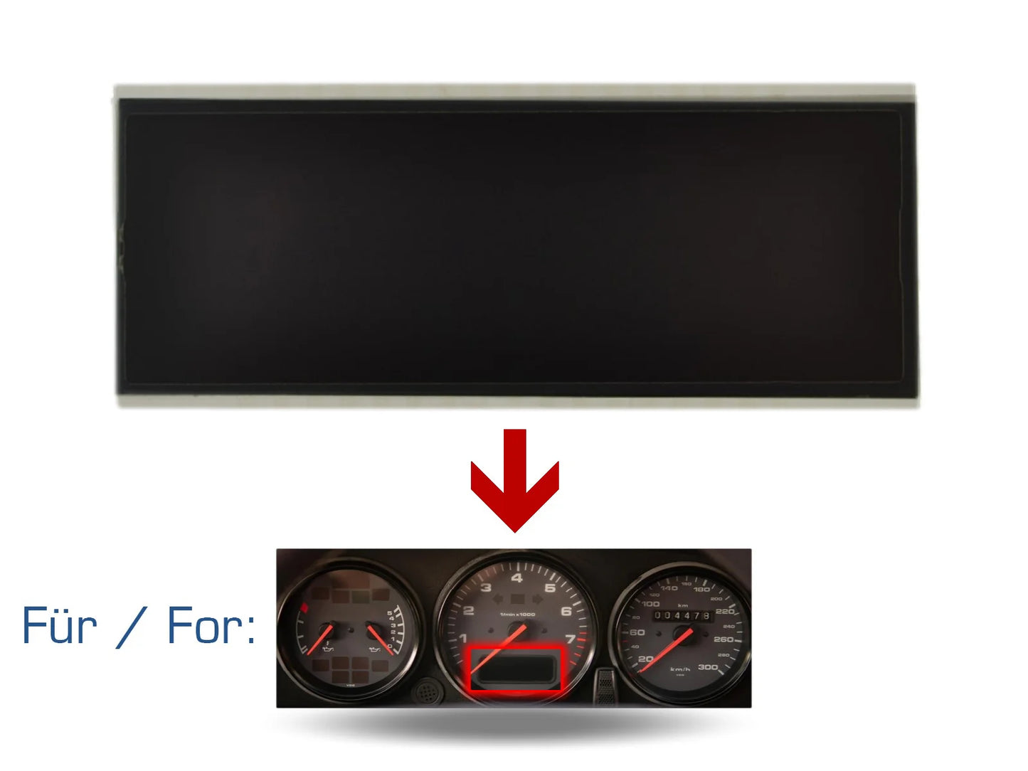 PORSCHE 964 993 speedometer/tachometer On-board computer display gauge M659 99364132301