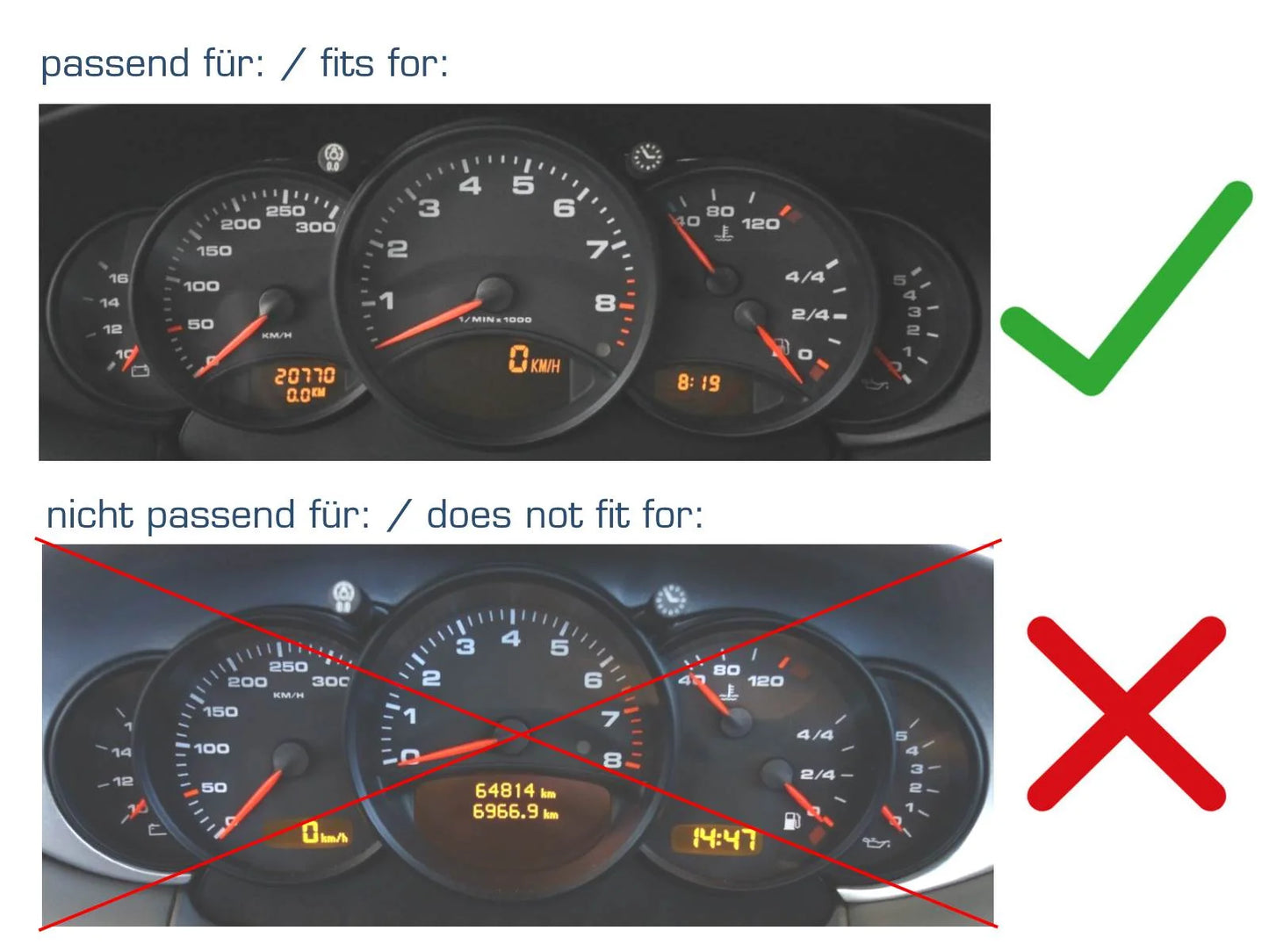 PORSCHE 996 Boxster 986 Speedo  Instrument Cluster On-Board Computer LEFT 99664110501