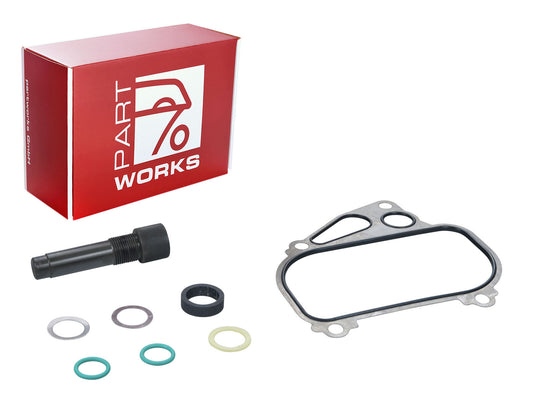 PORSCHE 944 Oil cooler gasket set for Porsche 944 968 from '86 onwards - Heat exchanger + tool 94410714703