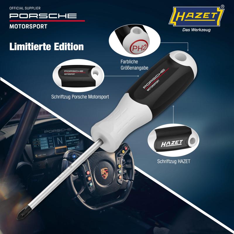 Porsche Motorsport – Racing Tool Line ∙ 6-pieces HAZET Screwdriver set