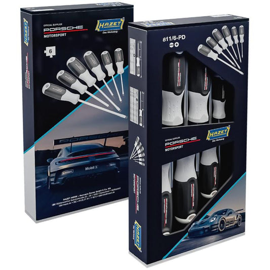 Porsche Motorsport – Racing Tool Line ∙ 6-pieces HAZET Screwdriver set