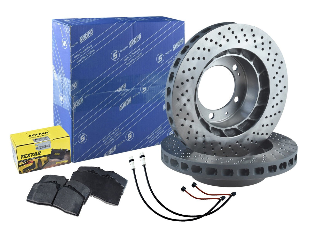 Porsche 993 1994-97 Carrera Front Brake Disc Pad and Wear Sensor Kit 92835193006 partworks Markenset