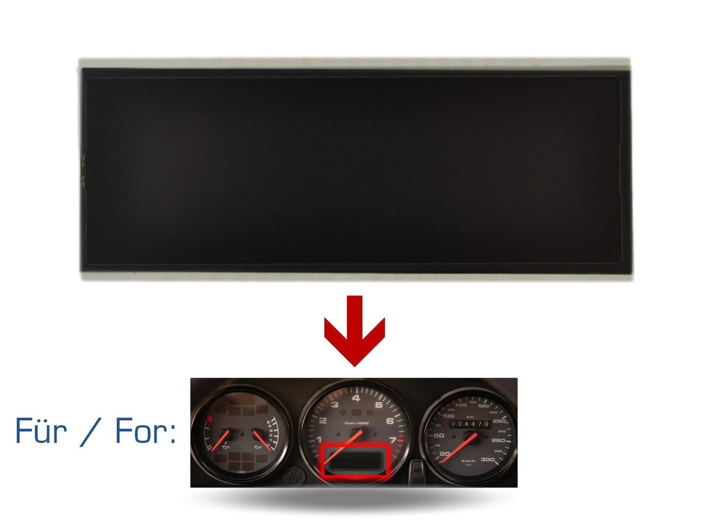Porsche - 964 & 993 - 1989-1998 - On-Board Computer LCD Display - 99364132301